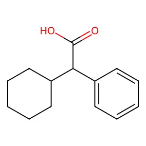 (2R)-2-cyclohexyl-2-phenylacetic acid structure
