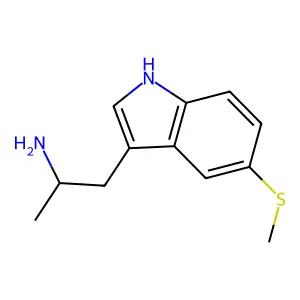 Indole, 3-(2-amino-1-propyl)-5-methylthio- structure