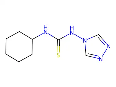 N-Cyclohexyl-N'-4H-1,2,4-triazol-4-ylthiourea structure