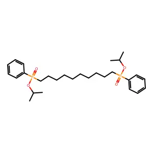 Dipropan-2-yl decane-1,10-diylbis[phenyl(phosphinate)] structure
