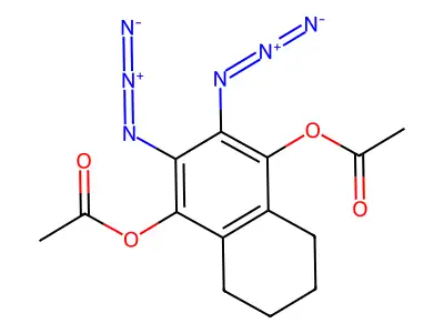 (4-acetyloxy-2,3-diazido-5,6,7,8-tetrahydronaphthalen-1-yl) Acetate structure