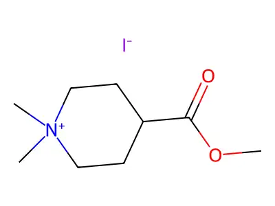Piperidinium, 4-(methoxycarbonyl)-1,1-dimethyl-, iodide structure