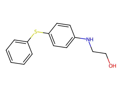Ethanol, 2-((4-(phenylthio)phenyl)amino)- structure
