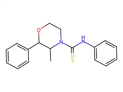 3-methyl-N,2-diphenylmorpholine-4-carbothioamide structure