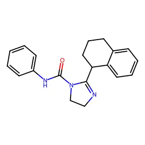 N-Phenyl-2-(1,2,3,4-tetrahydronaphthalen-1-yl)-4,5-dihydro-1H-imidazole-1-carboxamide structure