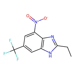 1H-Benzimidazole, 2-ethyl-4-nitro-6-(trifluoromethyl)- structure
