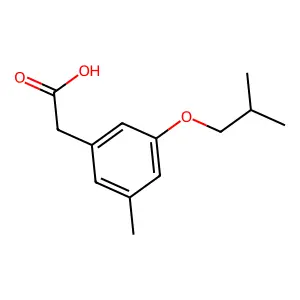 5-异丁氧基间甲苯基乙酸 structure