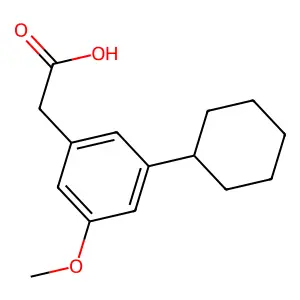 3-环己基-5-甲氧基苯基乙酸 structure