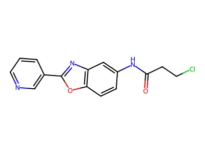 3-Chloro-N-[2-(pyridin-3-yl)-1,3-benzoxazol-5-yl]propanamide structure
