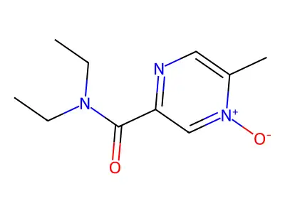 2-Pyrazinecarboxamide, N,N-diethyl-5-methyl-, 4-oxide structure