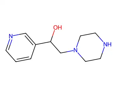 2-(Piperazin-1-yl)-1-(pyridin-3-yl)ethan-1-ol structure