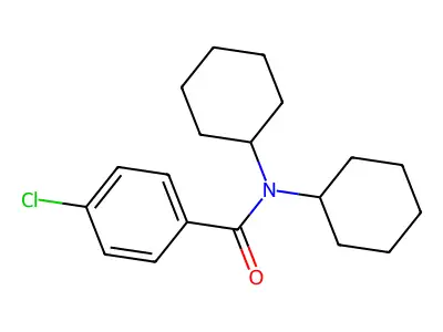 4-chloro-N,N-dicyclohexylbenzamide structure