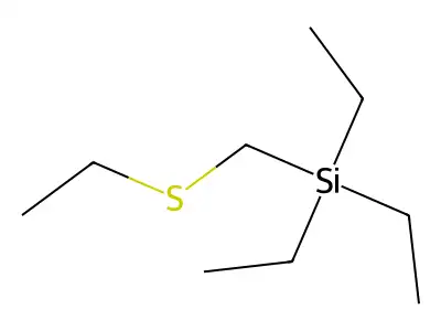 硫醚, 乙基 (tri乙基silyl甲基) structure