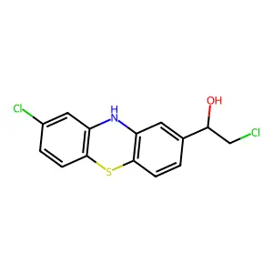 2-Chloro-1-(8-chloro-10H-phenothiazin-2-yl)ethanol structure