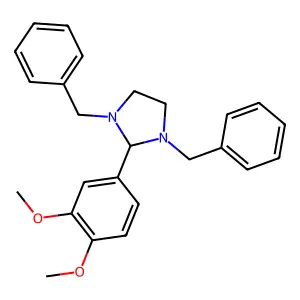 1,3-Dibenzyl-2-(3,4-dimethoxyphenyl)imidazolidine structure