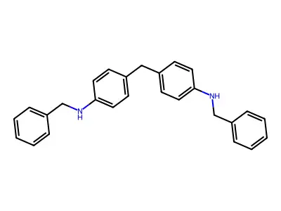 N-benzyl-4-((4-(benzylamino)phenyl)methyl)aniline structure