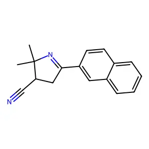 2,2-Dimethyl-5-naphthalen-2-yl-3,4-dihydropyrrole-3-carbonitrile structure