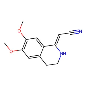 1-Cyanomethylene-6,7-dimethoxy-1,2,3,4-tetrahydroisoquinoline structure