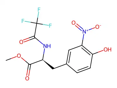 (S)-Methyl 3-(4-hydroxy-3-nitrophenyl)-2-(2,2,2-trifluoroacetylamino)propionate structure