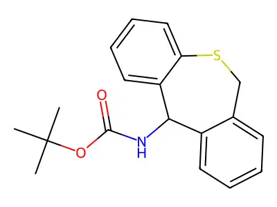 Carbamic acid, (6,11-dihydrodibenzo(b,e)thiepin-11-yl)-, 1,1-dimethylethyl ester structure