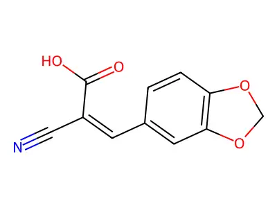 3-(Benzo[d][1,3]dioxol-5-yl)-2-cyanoacrylic acid structure