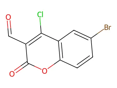 6-Bromo-4-chloro-3-formylcoumarin structure