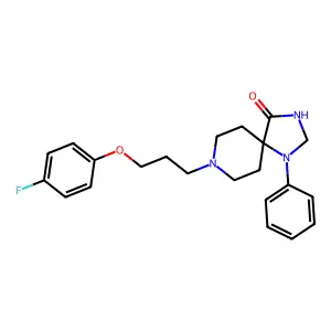 8-(3-(4-Fluorophenoxy)propyl)-1-phenyl-1,3,8-triazaspiro(4.5)decan-4-one structure