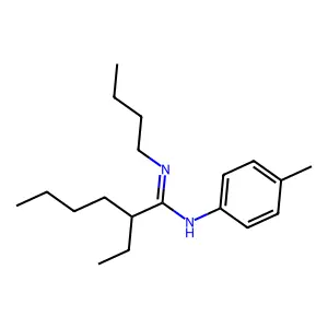 N'-butyl-2-ethyl-N-(4-methylphenyl)hexanimidamide structure