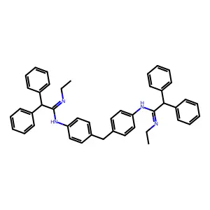 3-ethyl-2-(3-ethyl-4-oxo-2-sulfanylidene-1,3-thiazolidin-5-y structure