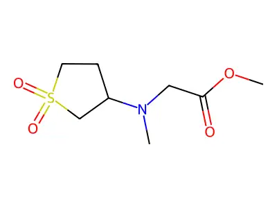 N-Methyl-N-(tetrahydro-1,1-dioxido-3-thienyl)glycine methyl ester structure