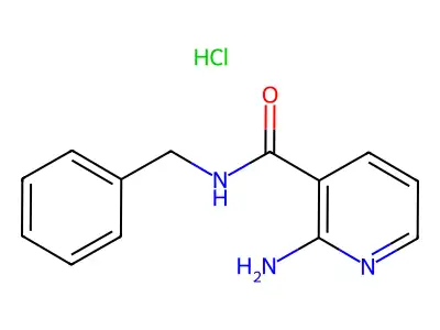 Nicotinamide, 2-amino-N-benzyl-, hydrochloride structure