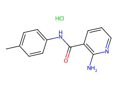 Nicotinamide, 2-amino-N-(p-tolyl)-, hydrochloride structure