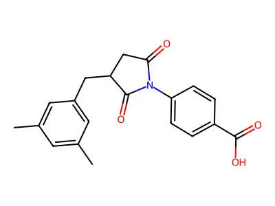 4-(3-(3,5-Dimethylbenzyl)-2,5-dioxopyrrolidin-1-yl)benzoic acid structure