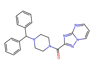 (4-Benzhydryl-piperazin-1-yl)-[1,2,4]triazolo[1,5-a]pyrimidin-2-yl-methanone structure