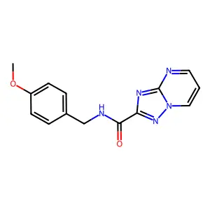 N-[(4-methoxyphenyl)methyl]-[1,2,4]triazolo[1,5-a]pyrimidine-2-carboxamide structure