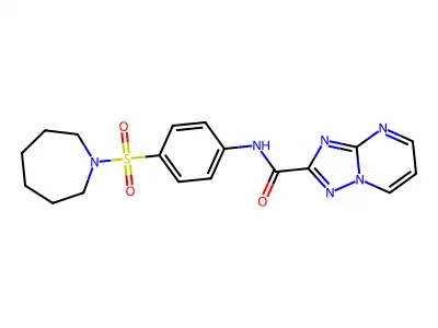 N-[4-(azepan-1-ylsulfonyl)phenyl][1,2,4]triazolo[1,5-a]pyrimidine-2-carboxamide structure