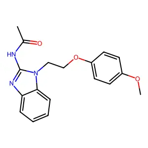 N-[1-[2-(4-methoxyphenoxy)ethyl]benzimidazol-2-yl]acetamide structure