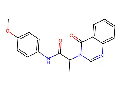 N-(4-methoxyphenyl)-2-(4-oxoquinazolin-3-yl)propanamide structure