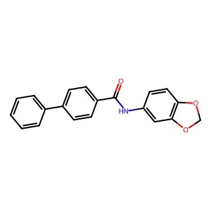 N-(1,3-benzodioxol-5-yl)biphenyl-4-carboxamide structure