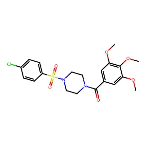 [4-(4-Chlorophenyl)sulfonylpiperazin-1-yl]-(3,4,5-trimethoxyphenyl)methanone structure
