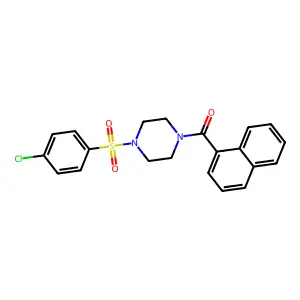 [4-(4-Chlorophenyl)sulfonylpiperazin-1-yl]-naphthalen-1-ylmethanone structure