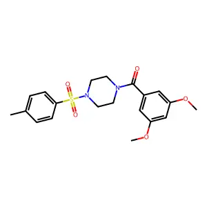 (3,5-Dimethoxyphenyl)-[4-(4-methylphenyl)sulfonylpiperazin-1-yl]methanone structure