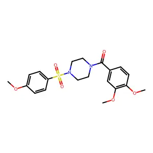 (3,4-Dimethoxyphenyl)-[4-(4-methoxyphenyl)sulfonylpiperazin-1-yl]methanone structure