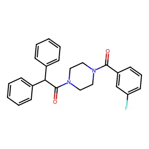 1-[4-(3-Fluorobenzoyl)piperazin-1-yl]-2,2-diphenylethanone structure