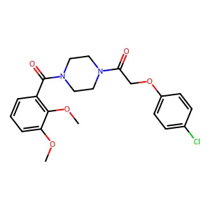 2-(4-Chlorophenoxy)-1-[4-(2,3-dimethoxybenzoyl)piperazin-1-yl]ethanone structure