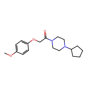 1-(4-Cyclopentylpiperazin-1-yl)-2-(4-methoxyphenoxy)ethanone structure