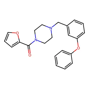 Furan-2-yl-[4-[(3-phenoxyphenyl)methyl]piperazin-1-yl]methanone structure