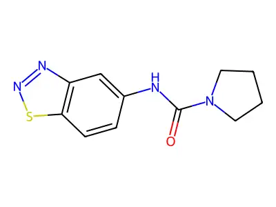 N-(Benzo[d][1,2,3]thiadiazol-5-yl)pyrrolidine-1-carboxamide structure