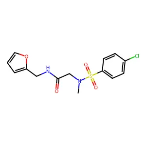 2-[(4-chlorophenyl)sulfonyl-methylamino]-N-(furan-2-ylmethyl)acetamide structure