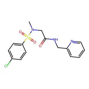 2-[(4-chlorophenyl)sulfonyl-methylamino]-N-(pyridin-2-ylmethyl)acetamide structure